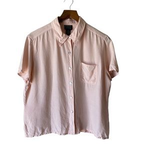 Vintage 80s City Silk Button UP